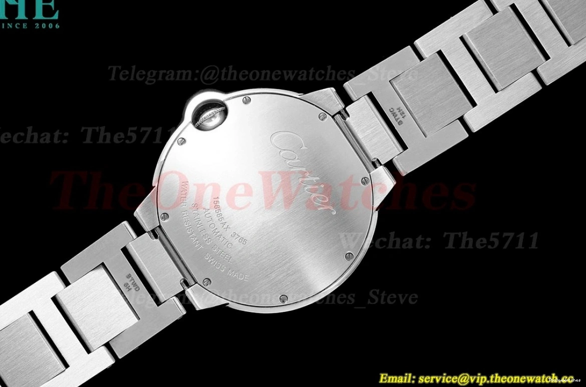 Dial White SS 42mm AF De Ballon Cartier Bleu SS A2824 1219